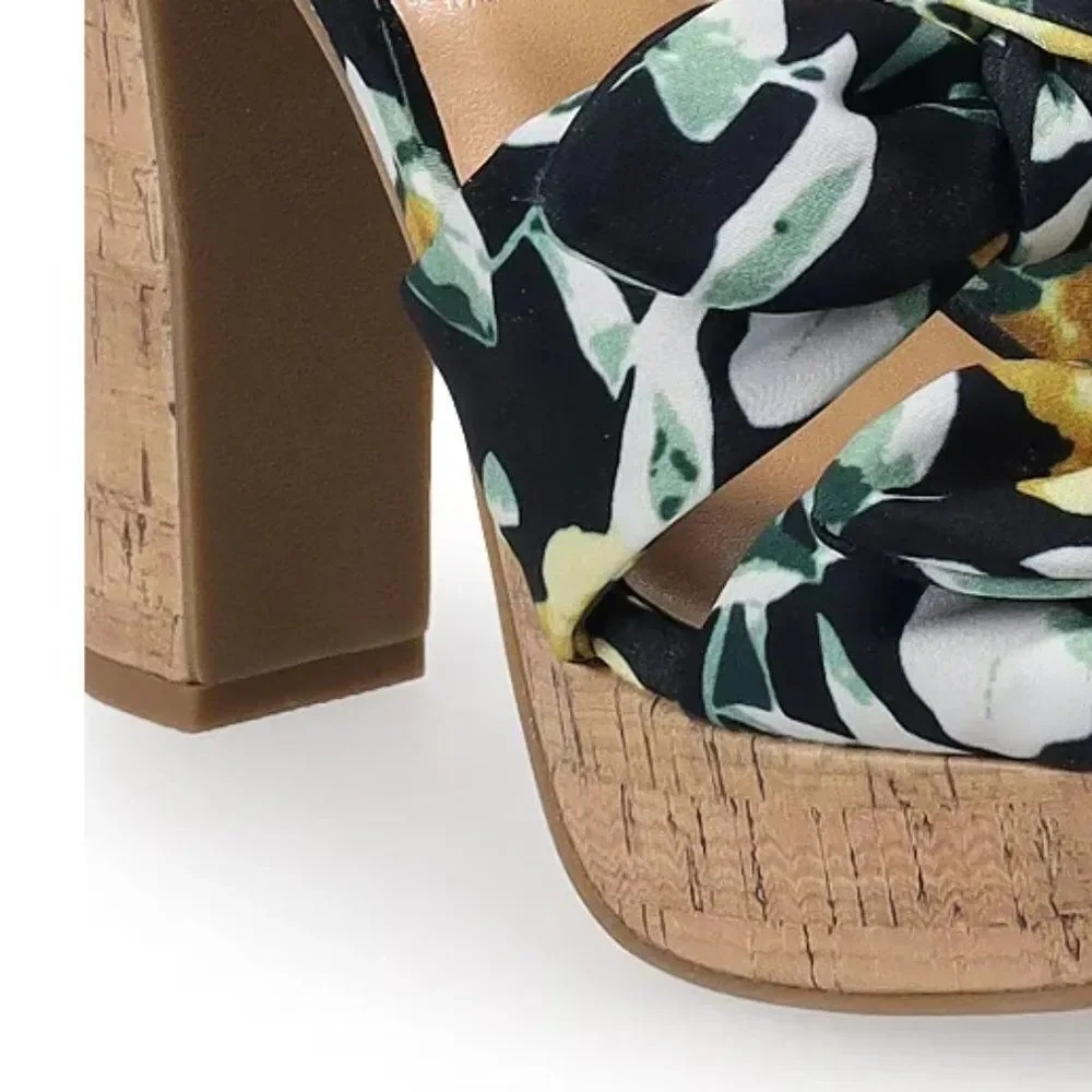 Lauren Conrad Juneau Women's‎ Platform Sandals Cocktail Party Black Size 6.5 $79
